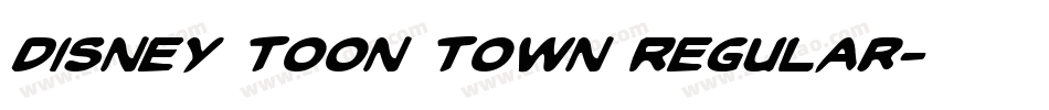 Disney Toon Town Regular字体转换